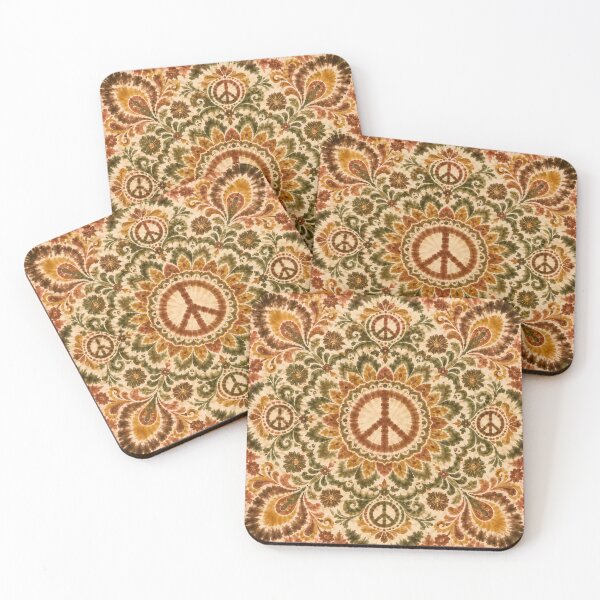 Item preview, Earth Tone Peace Sign Tie Dye Bohemian Hippie designed and sold by PinUpPizzazz.