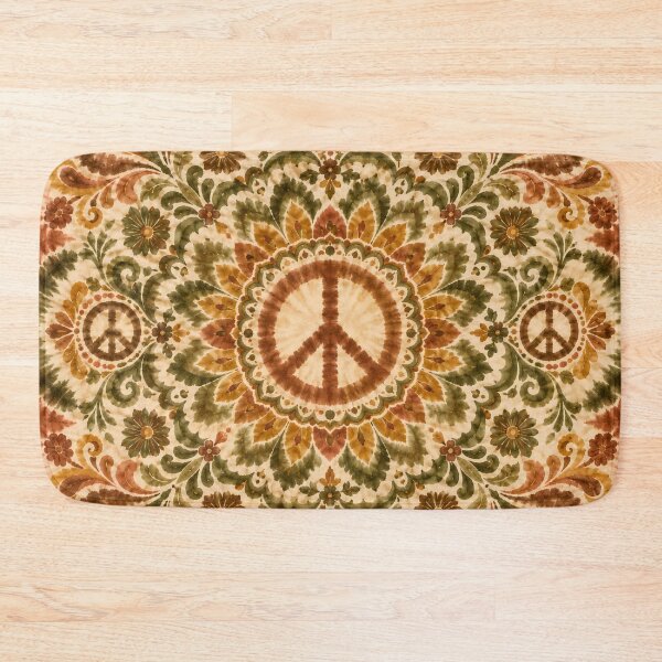 Item preview, Earth Tone Peace Sign Tie Dye Bohemian Hippie designed and sold by PinUpPizzazz.