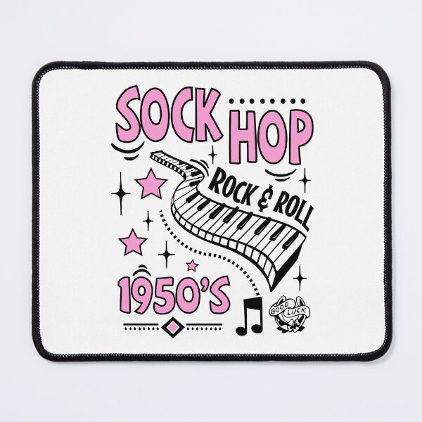 Item preview, 1950s Sock Hop Dance Party Pink Rockabilly Music 50s Rock and Roll Doo Wop Fifties designed and sold by MemphisCenter.