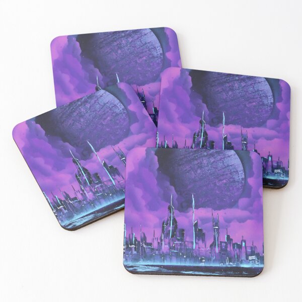 Item preview, Large Planet Rising over a Futuristic City designed and sold by Lithium Bananas Studios.