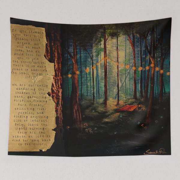 Item preview, Cozy Woods Camping Canvas Painting designed and sold by ArtistsAtticWI.