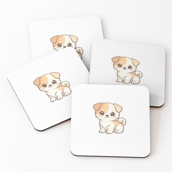 Item preview, Cute Minimalist Chibi Puppy Pastel Art designed and sold by tineldesign.