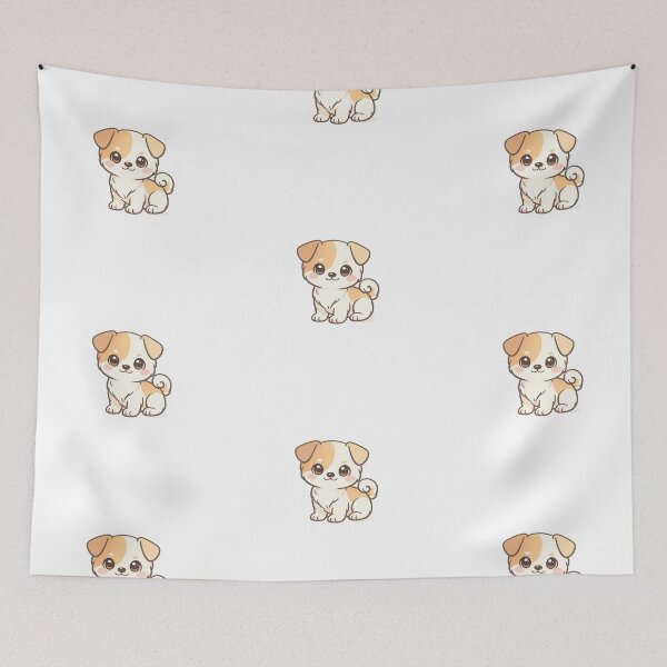 Item preview, Cute Minimalist Chibi Puppy Pastel Art designed and sold by tineldesign.