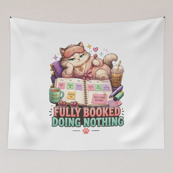 Item preview, Fully Booked Doing Nothing Cozy Cat designed and sold by MoodCats.