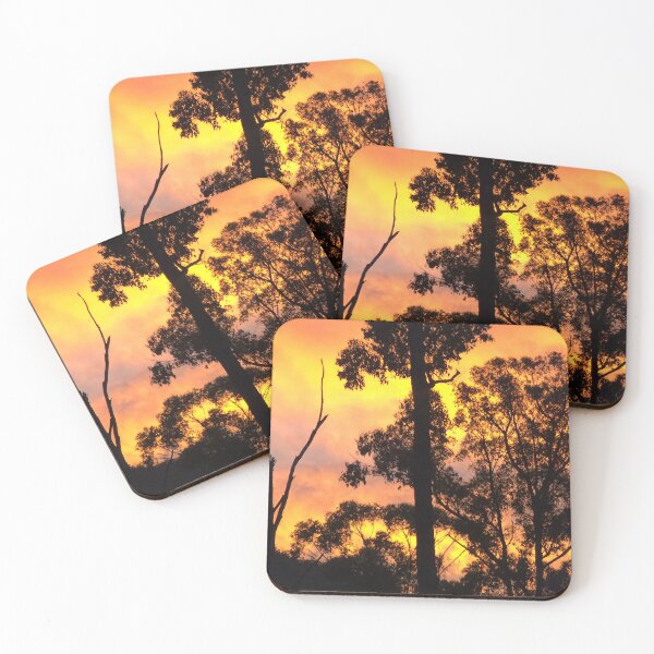 Item preview, Fiery Sunset Behind Trees designed and sold by Laura-4425.