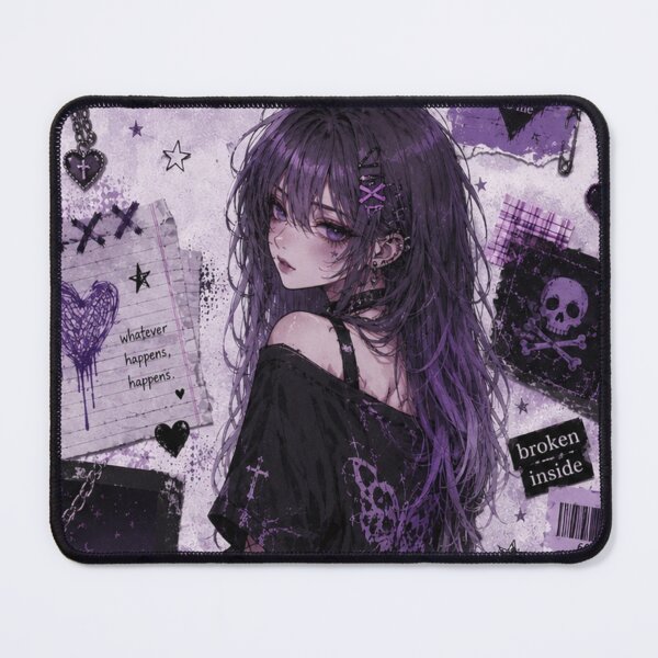 Item preview, Purple Gothic Anime Aesthetic Portrait designed and sold by Chromaluxe.