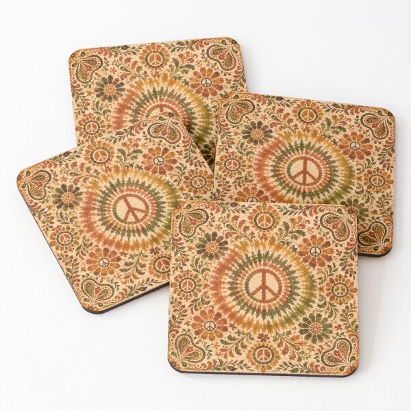 Item preview, Earth Tone Peace Sign Tie Dye Bohemian Hippie designed and sold by PinUpPizzazz.