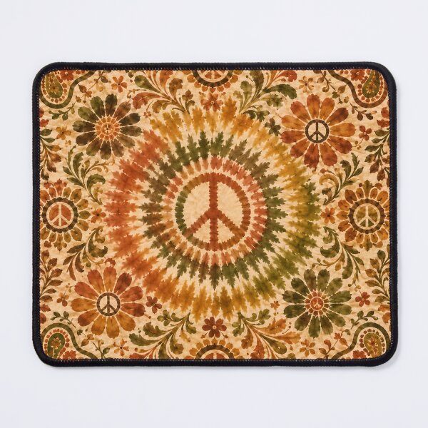 Item preview, Earth Tone Peace Sign Tie Dye Bohemian Hippie designed and sold by PinUpPizzazz.