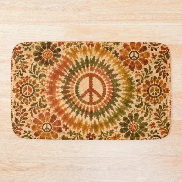Item preview, Earth Tone Peace Sign Tie Dye Bohemian Hippie designed and sold by PinUpPizzazz.