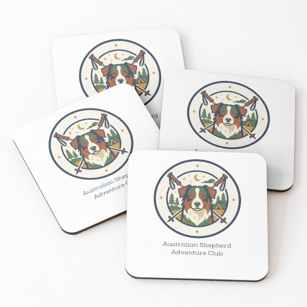 Item preview, Australian Shepherd Adventure Club Hiking Badge designed and sold by SW Shop.