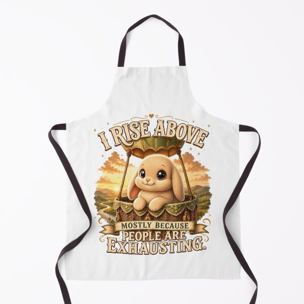 Item preview, Exhausted Bunny Hot Air Balloon Introvert Gift designed and sold by Gentlestate.