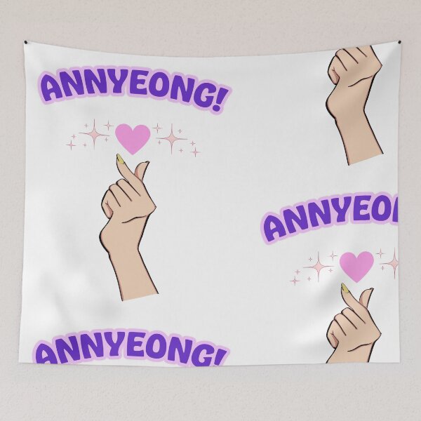 Item preview, Annyeong — Cute Korean Aesthetic Design designed and sold by QuirkyCloud Designs.