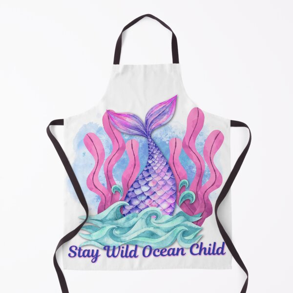 Item preview, Stay Wild Ocean Child – Watercolor Mermaid Tail Waves Boho Beach Art designed and sold by DonnaRaine.