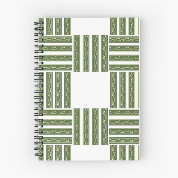 Item preview, Green Woven Circuit Board Seamless Pattern with Geometric Basket Weave Design designed and sold by Longsilp.