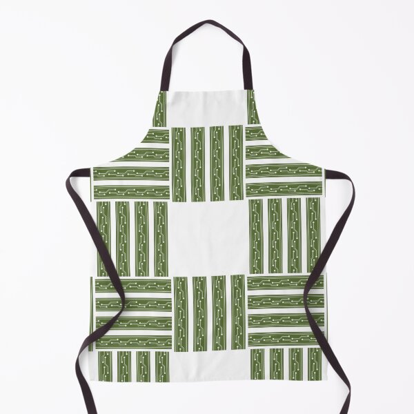 Item preview, Green Woven Circuit Board Seamless Pattern with Geometric Basket Weave Design designed and sold by Longsilp.