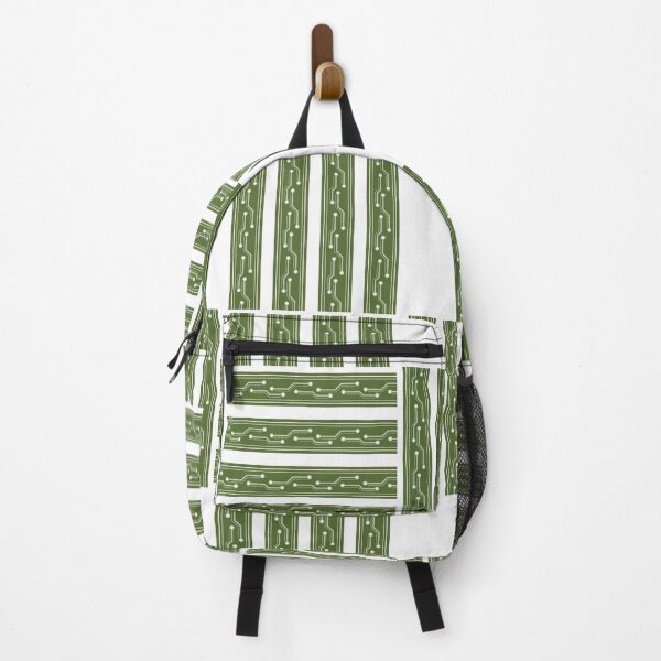 Item preview, Green Woven Circuit Board Seamless Pattern with Geometric Basket Weave Design designed and sold by Longsilp.