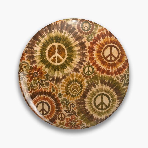 Item preview, Earth Tone Peace Sign Tie Dye Bohemian Hippie designed and sold by PinUpPizzazz.