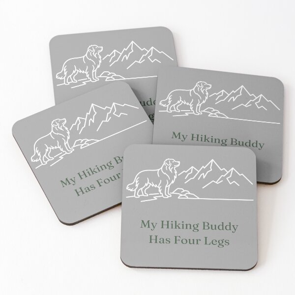 Item preview, Australian Shepherd Hiking Buddy Minimalist Mountain designed and sold by SW Shop.