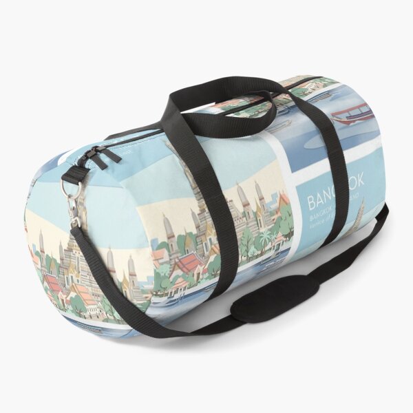Item preview, Bangkok Travel Poster – Wat Arun Riverside Illustration designed and sold by Siam Soul Studio.