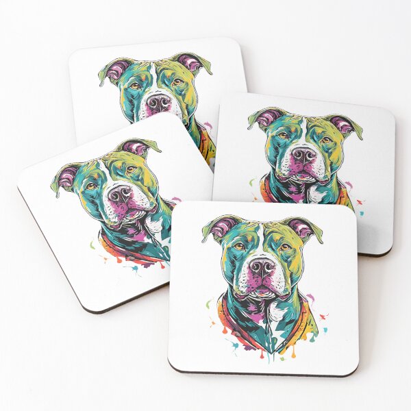 Item preview, A colorful, hand-painted graphic design featuring a pit bull designed and sold by PawelZmich.