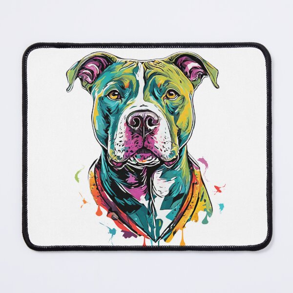 Item preview, A colorful, hand-painted graphic design featuring a pit bull designed and sold by PawelZmich.