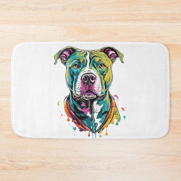 Item preview, A colorful, hand-painted graphic design featuring a pit bull designed and sold by PawelZmich.