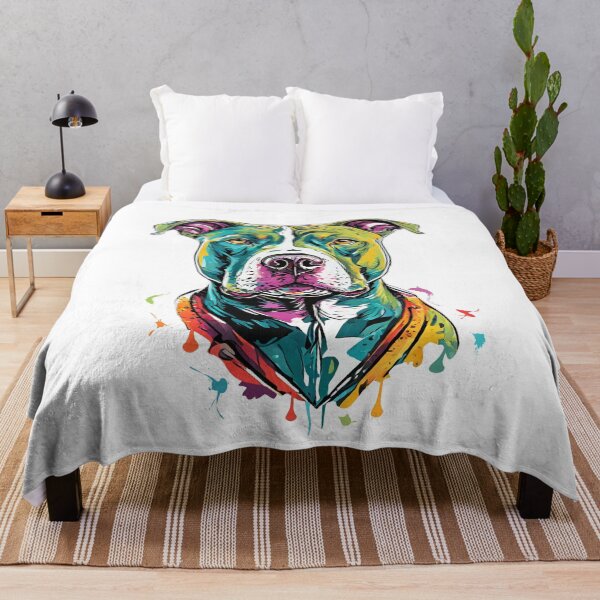 Item preview, A colorful, hand-painted graphic design featuring a pit bull designed and sold by PawelZmich.