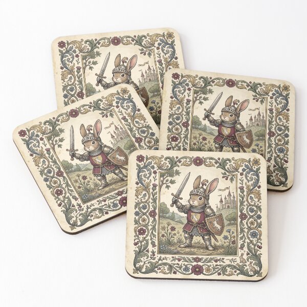 Item preview, Medieval Rabbit Knight Illuminated Manuscript designed and sold by Nocturnals7.