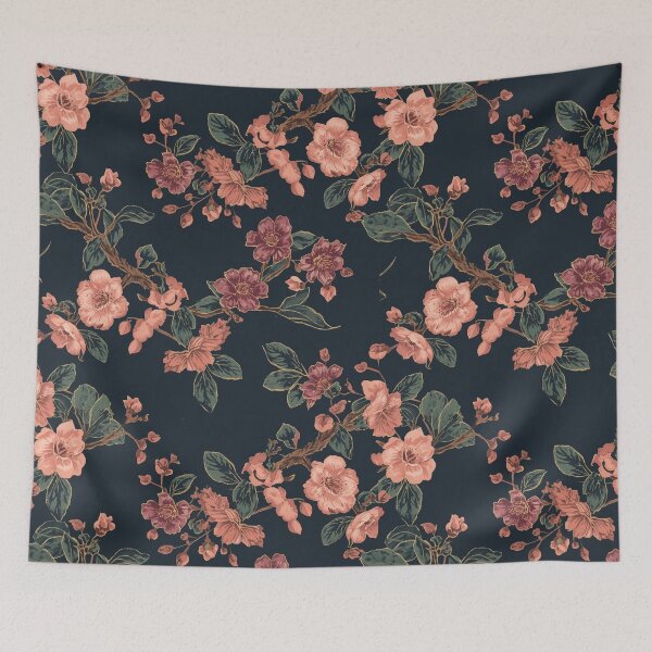 Item preview, Exquisite Sakura Flower | Vibrant Floral Japanese Botanical Watercolour designed and sold by Desolaa_Arts.
