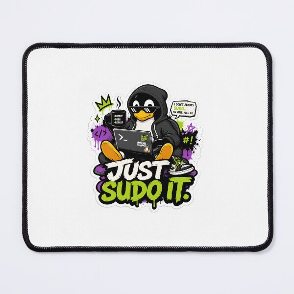 Item preview, Just Sudo It | Linux Hacker Penguin Sticker | Gen Z Programmer Meme designed and sold by svmkr.