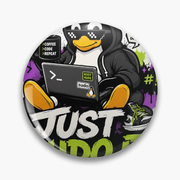 Artikelvorschau, Einfach sudo machen | Linux-Hacker-Pinguin-Aufkleber | Gen-Z-Programmierer-Meme entworfen und verkauft von 987 Design Co..