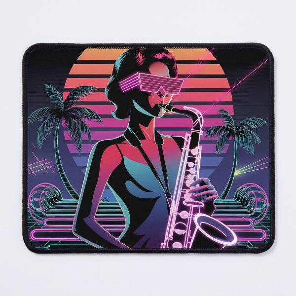 Item preview, Neon Saxophone Queen - International Music day designed and sold by Art-Arcade6.
