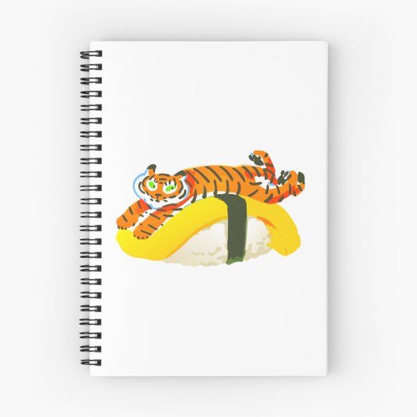 Item preview, Cute Tiger Napping on Tamago Egg Sushi Illustration designed and sold by Segasworks.