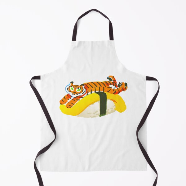 Item preview, Cute Tiger Napping on Tamago Egg Sushi Illustration designed and sold by Segasworks.