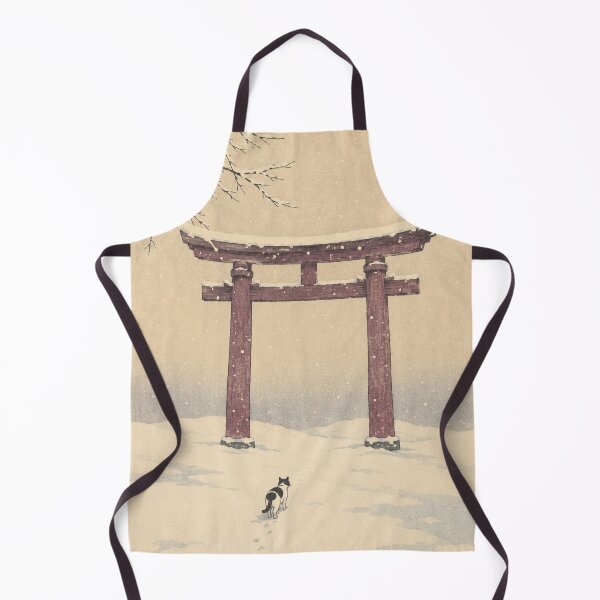 Item preview, Cat at Snowy Torii Gate – Vintage Japanese Woodblock Style Edo Cats No. 6 designed and sold by Planthem.