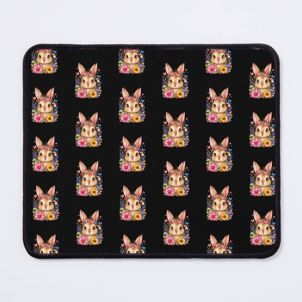 Item preview, Cute Floral Bunny Watercolor Illustration | Spring Rabbit with Flowers designed and sold by ravuh.