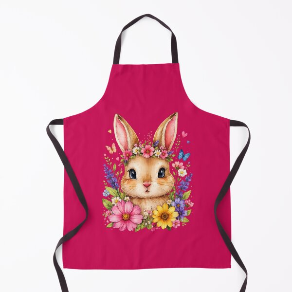 Item preview, Cute Floral Bunny Watercolor Illustration | Spring Rabbit with Flowers designed and sold by ravuh.