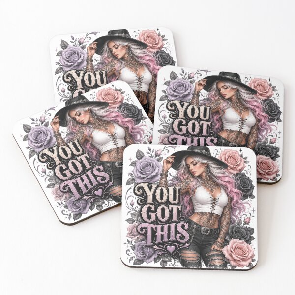 Item preview, You Got This Empowering Tattooed Woman Floral Design designed and sold by LunaPixelStudio.