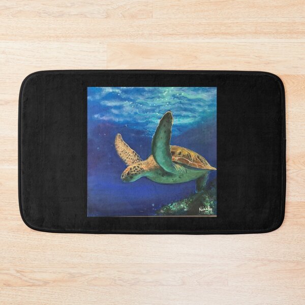 Item preview, Ocean Sea Turtle - Realistic Underwater Marine Life Painting designed and sold by Artdesrapides.
