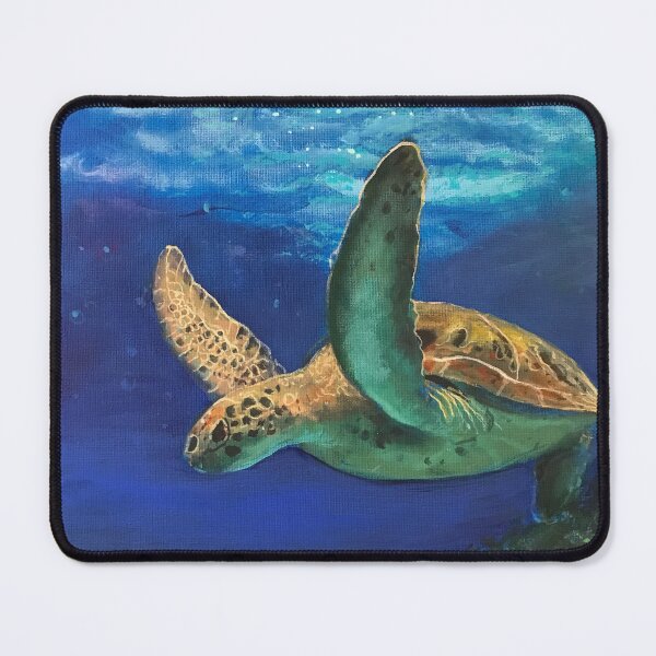 Item preview, Ocean Sea Turtle - Realistic Underwater Marine Life Painting designed and sold by Artdesrapides.