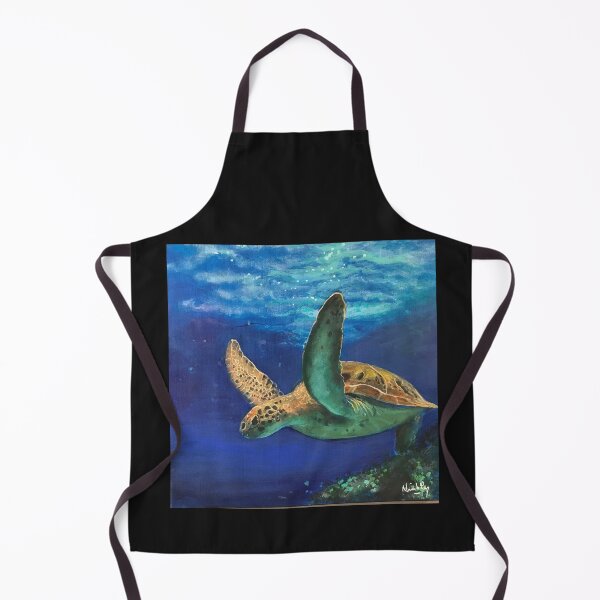 Item preview, Ocean Sea Turtle - Realistic Underwater Marine Life Painting designed and sold by Artdesrapides.