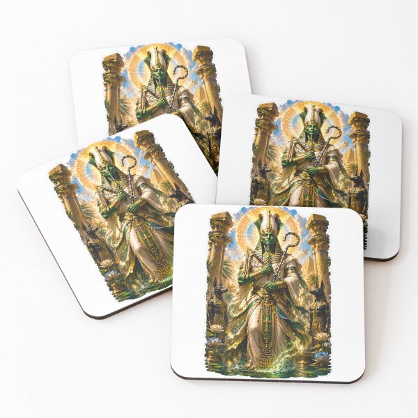 Item preview, Osiris God of the Afterlife  Egyptian Mythology Divine King Art designed and sold by MythwovenShop.