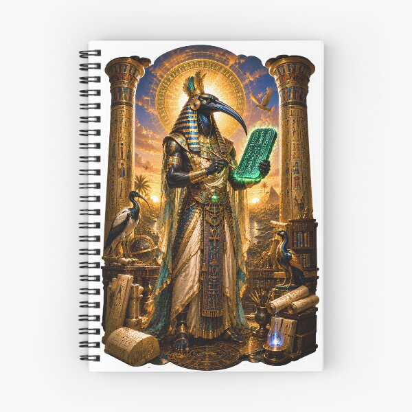 Item preview, Thoth God of Wisdom and Knowledge  Egyptian Mythology Sacred Scribe Art designed and sold by MythwovenShop.