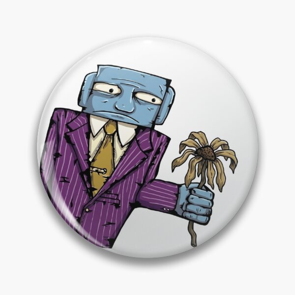 Item preview, Robot Gentleman Holding Flower Funny Weird Art V2 designed and sold by MenaceBehavior.