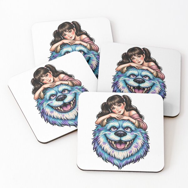 Item preview, Old School Girl and Beast (Monsters Inc) - Boo and Sully designed and sold by Candie_Loudenfrau_Art.