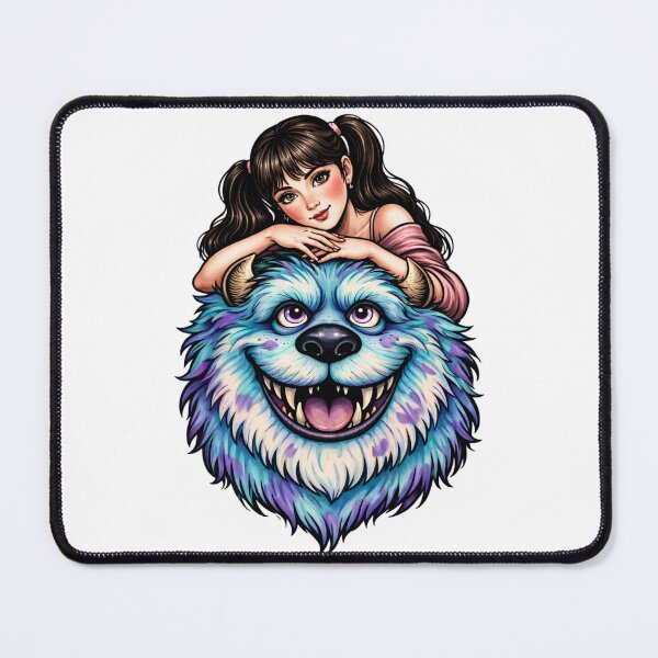 Item preview, Old School Girl and Beast (Monsters Inc) - Boo and Sully designed and sold by Candie_Loudenfrau_Art.