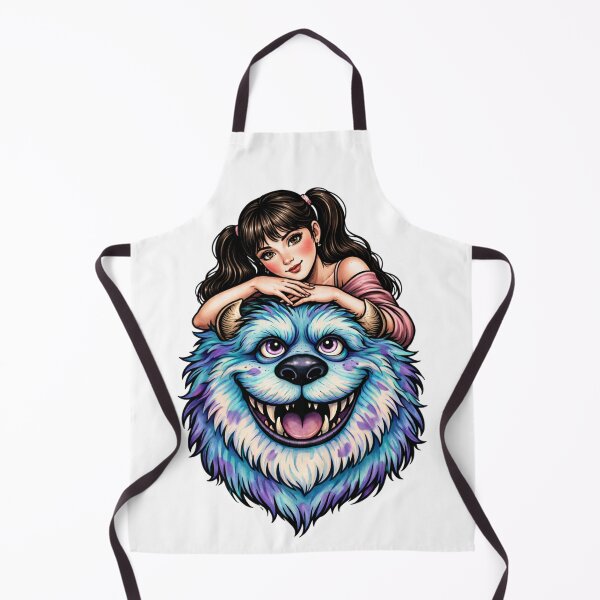 Item preview, Old School Girl and Beast (Monsters Inc) - Boo and Sully designed and sold by Candie_Loudenfrau_Art.