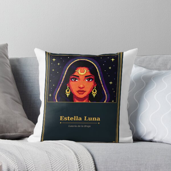 Item preview, Estella Luna Loteria de la Bruja Pixel Art Card designed and sold by PixelBrujeria.
