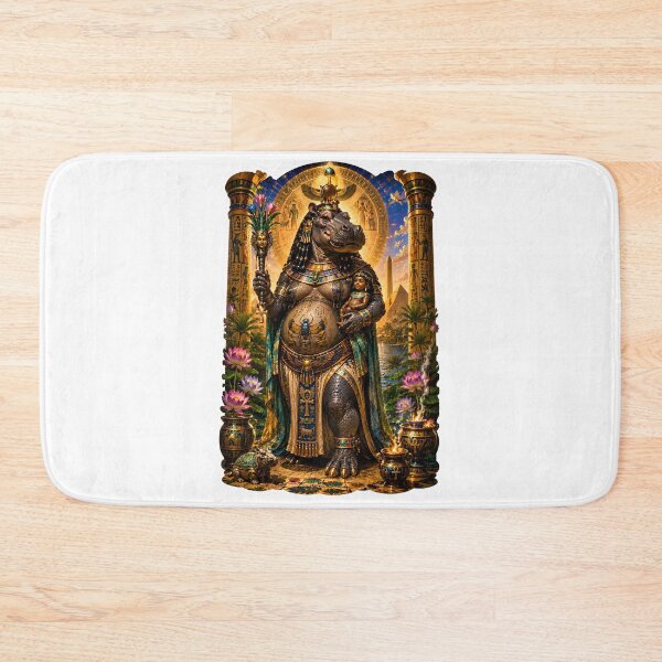 Item preview, Taweret Goddess of Protection and Motherhood  Egyptian Mythology Divine Guardian Art designed and sold by MythwovenShop.