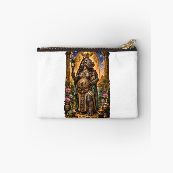 Item preview, Taweret Goddess of Protection and Motherhood  Egyptian Mythology Divine Guardian Art designed and sold by MythwovenShop.